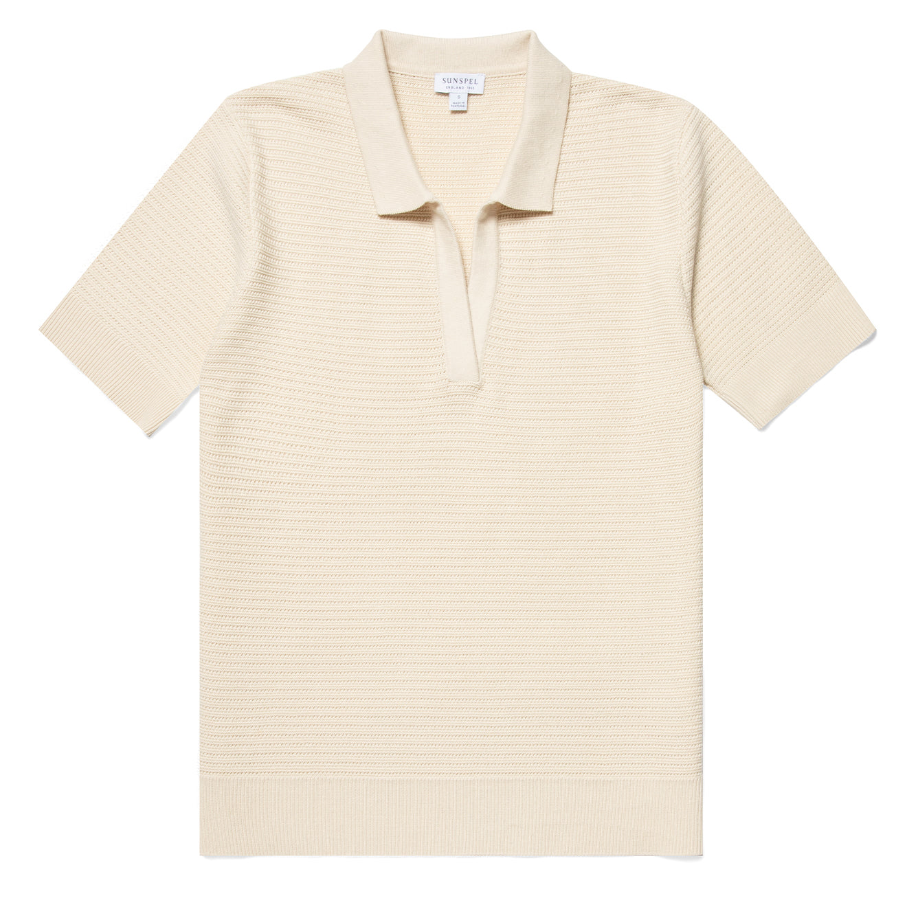 Sunspel Womens Archive Knit Polo Ecru Sunspel