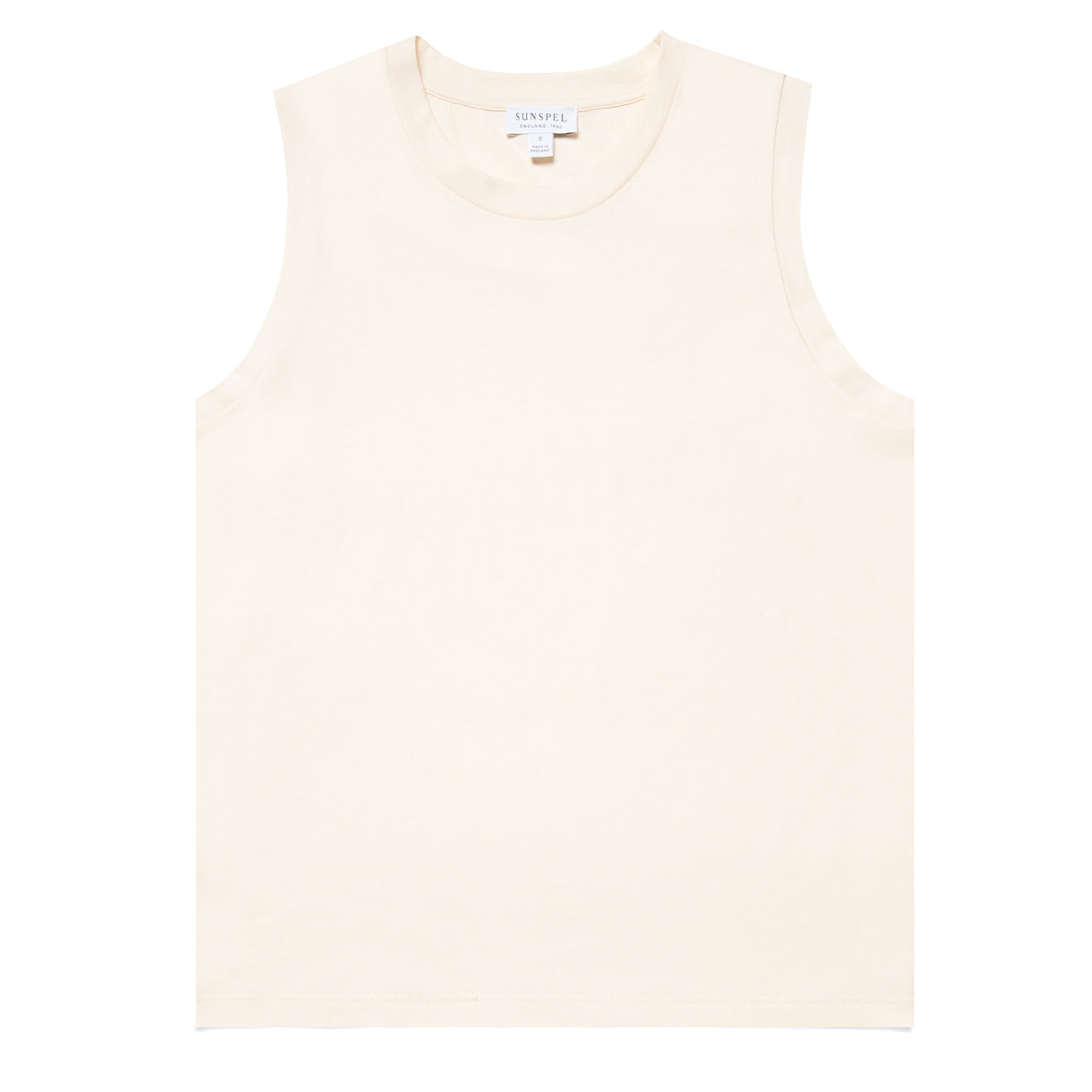 Sunspel Womens Tank T-Shirt Undyed Sunspel