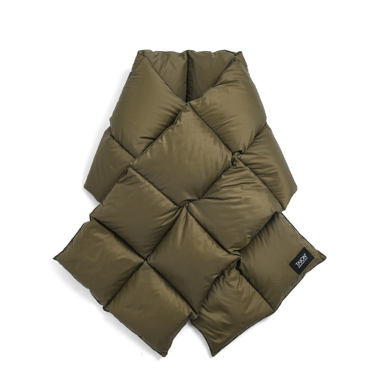 Taion Reversible Mountain Down Volume Muffler Olive Taion