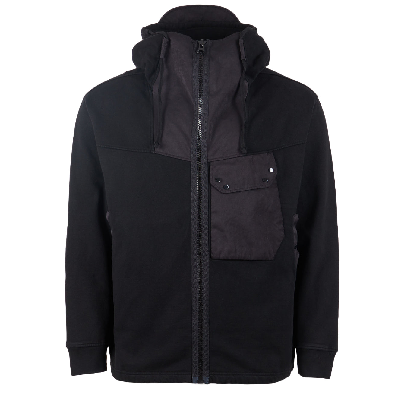 Ten C Felpa Aperta Cappucio Hooded Sweat Black Ten c