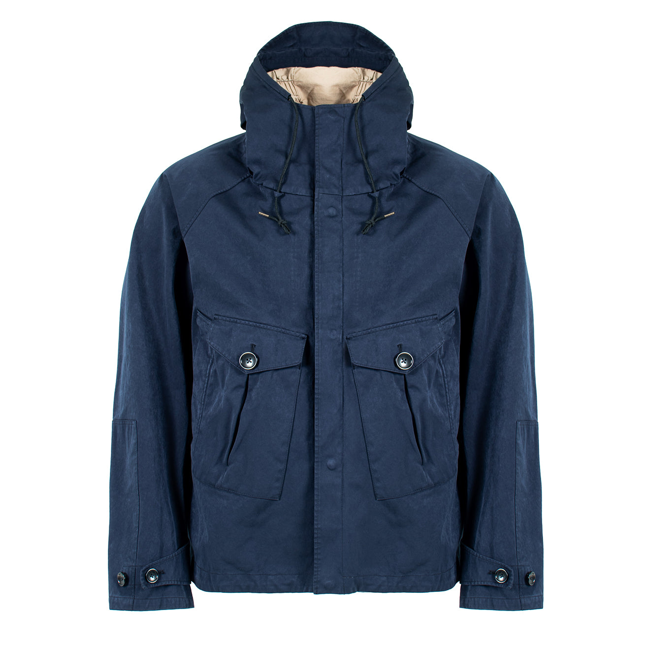 Ten C Hooded 2 Pocket Tempest Jacket Navy - Parasol Store