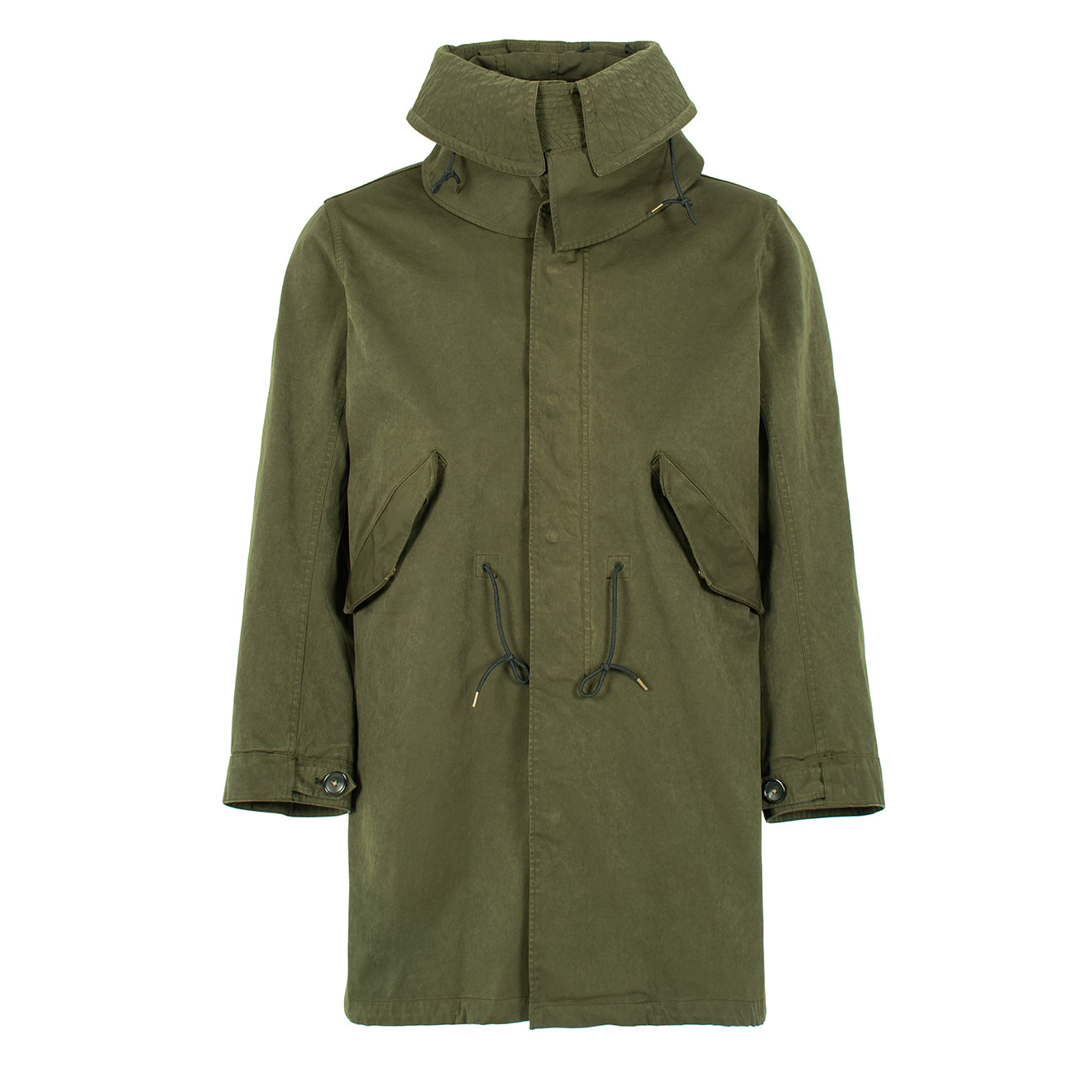 Ten C Hooded Parka Jacket Green - Parasol Store