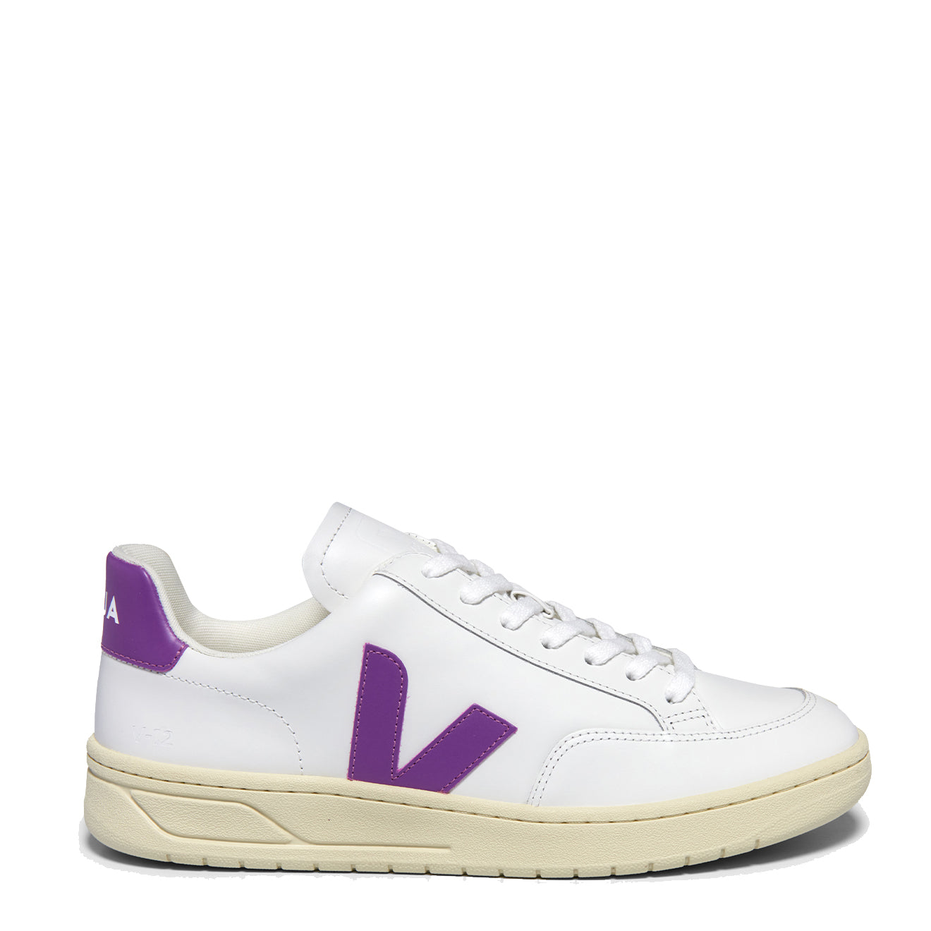 Veja V-12 Leather Trainer White Cosmos - Parasol Store