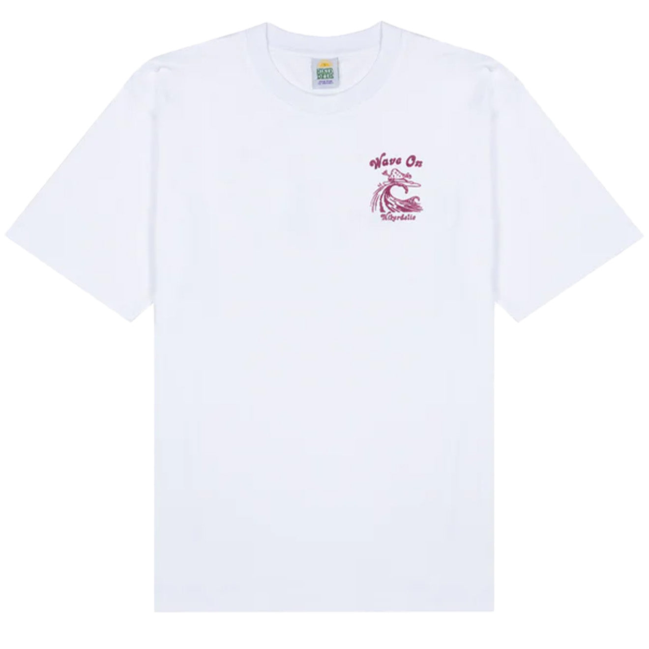 Hikerdelic Wave On SS T-shirt White - Parasol Store