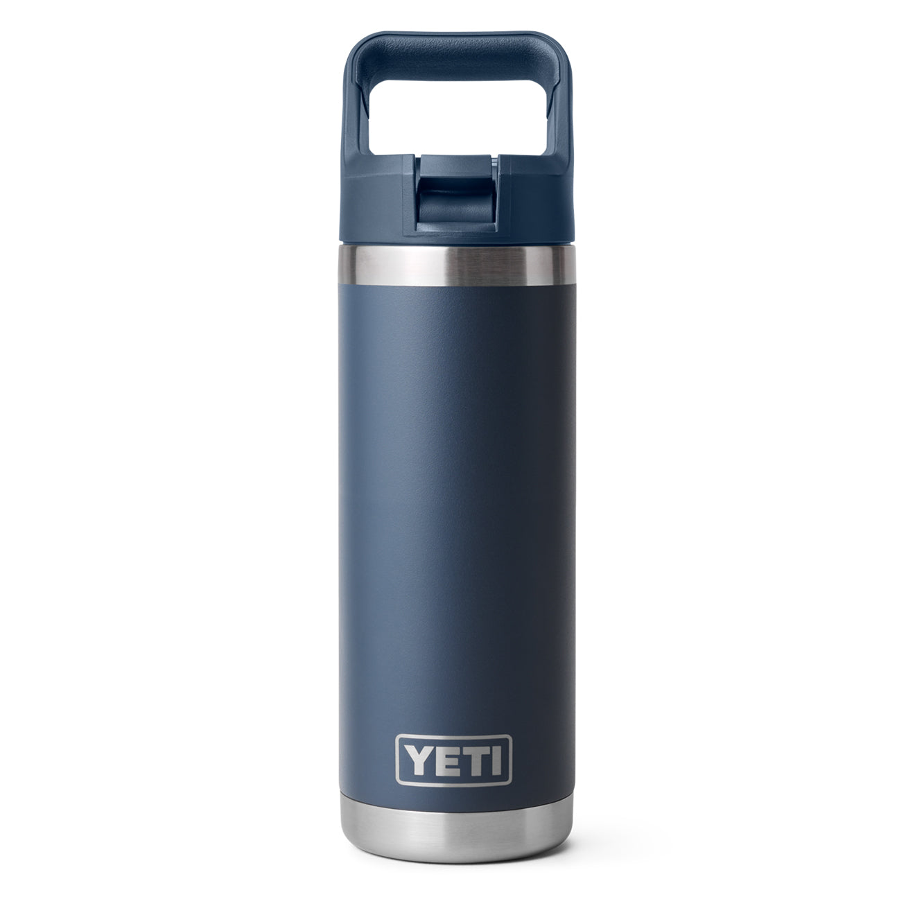 YETI Rambler 18oz Bottle w/ Straw Cap Navy - Parasol Store