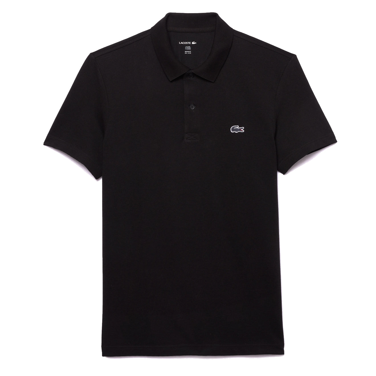 Lacoste Regular Fit Cotton Polo Shirt Black - Parasol Store