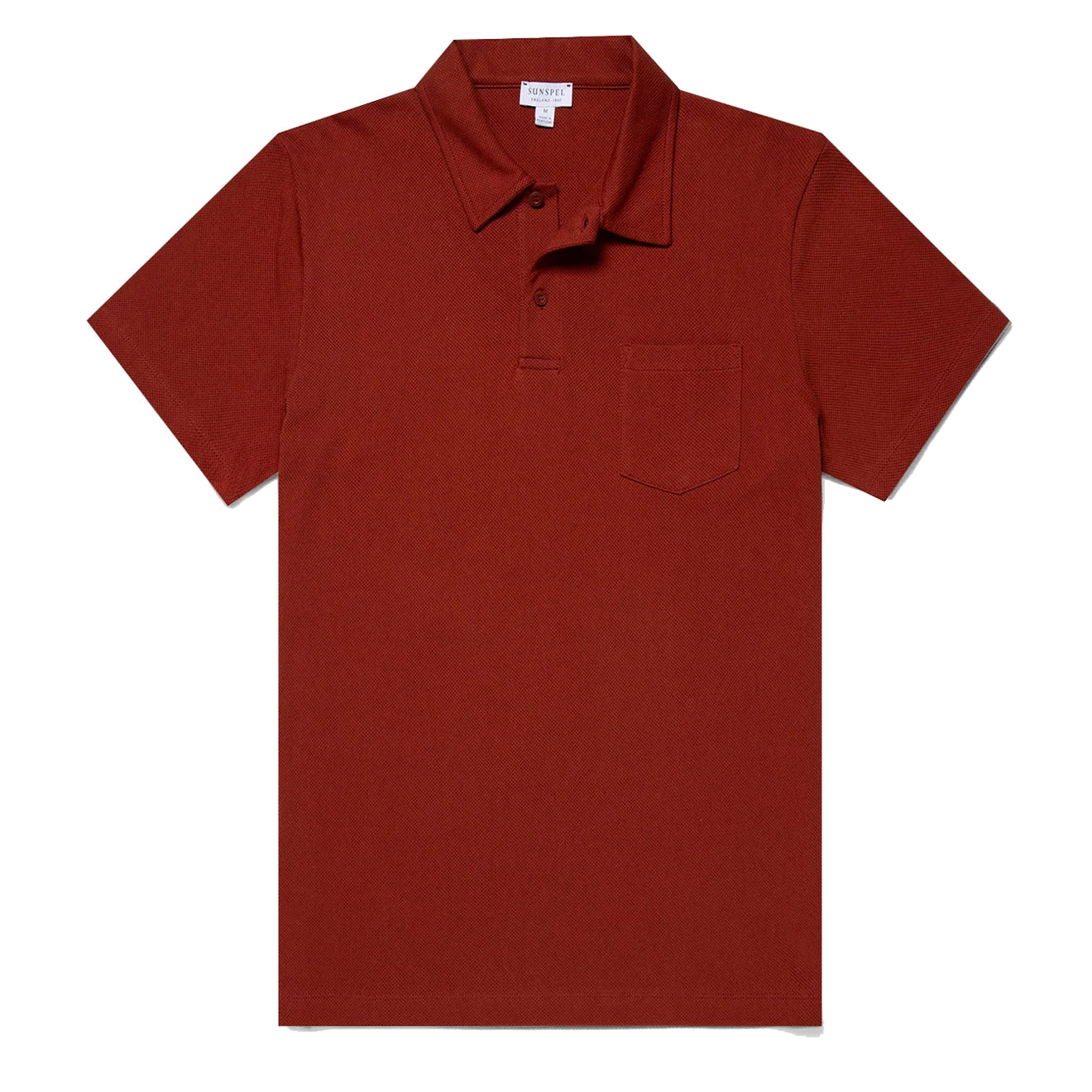 Sunspel Riviera Polo Shirt Rust - Parasol Store