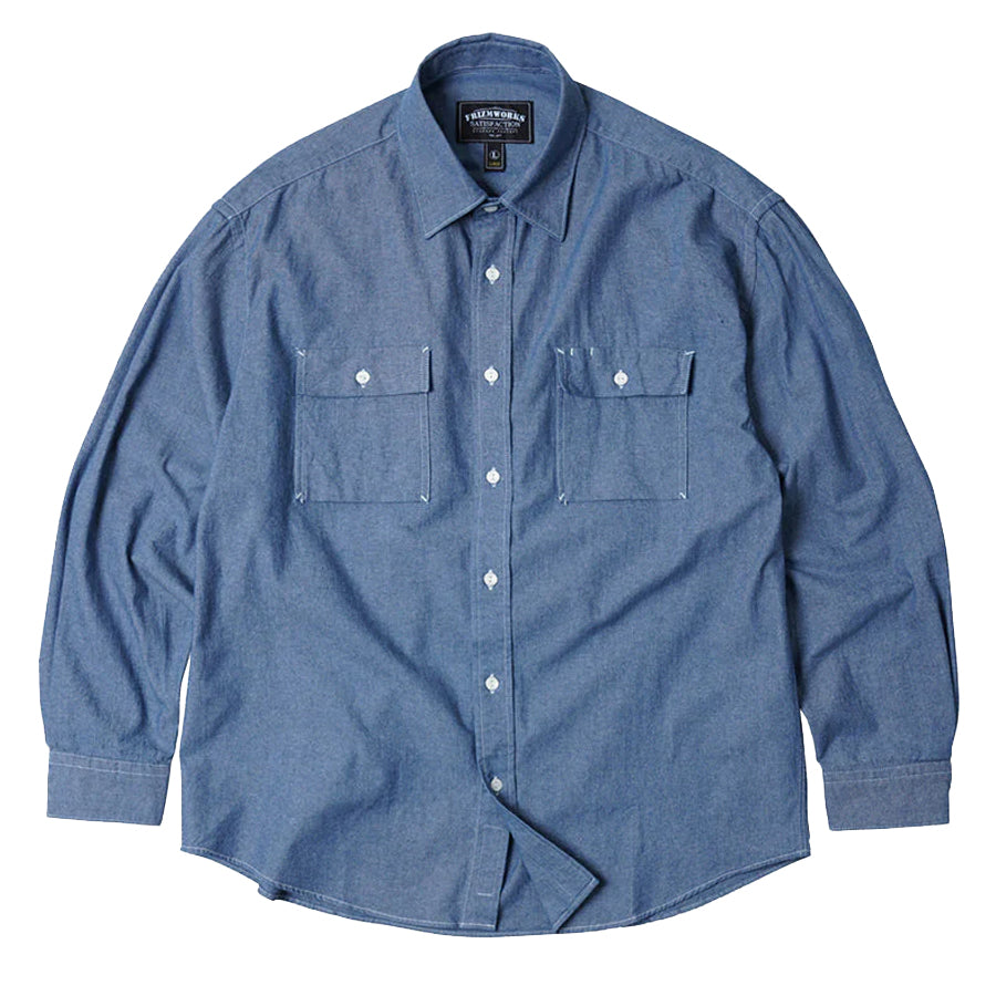 Frizmworks Cigarette Pocket Chambray Shirt Indigo - Parasol Store