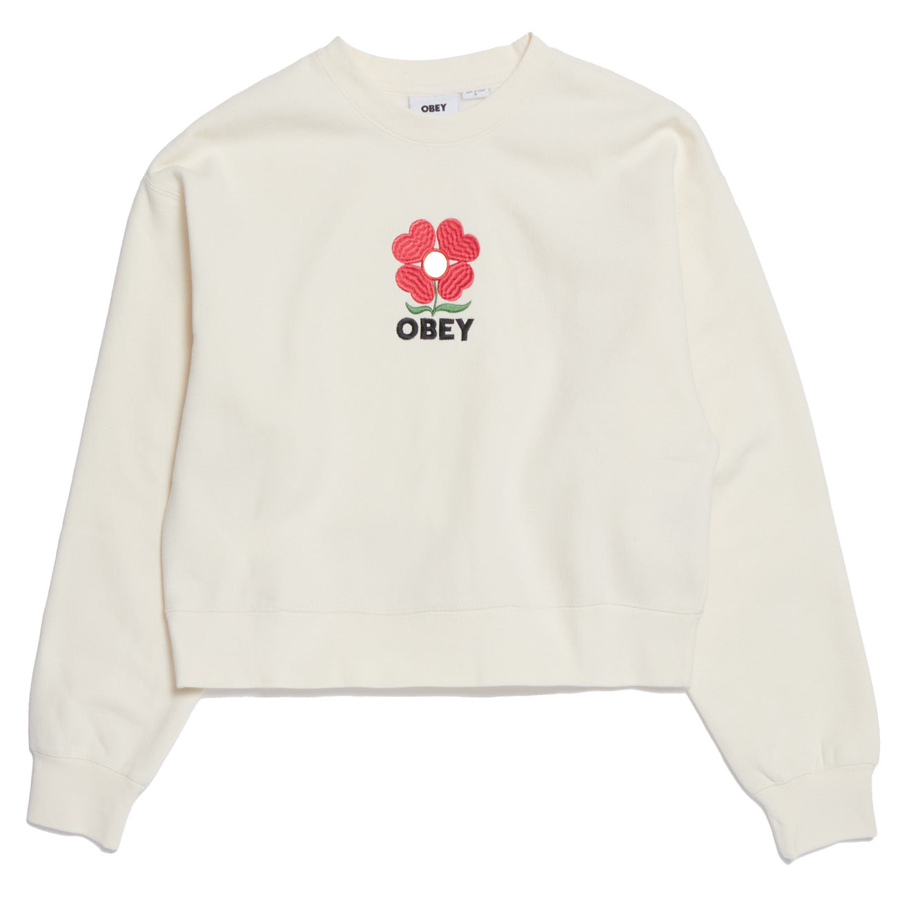 Obey Womens Amelia Crew Unbleached Obey