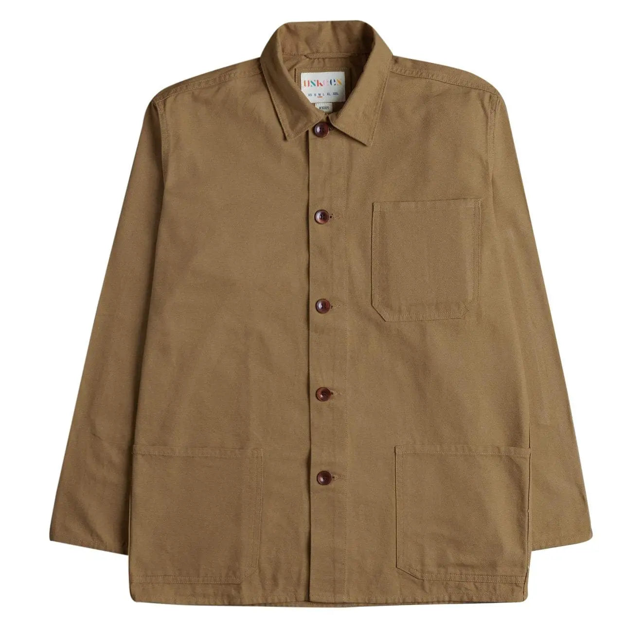 Uskees 3001 Buttoned Overshirt Khaki Uskees