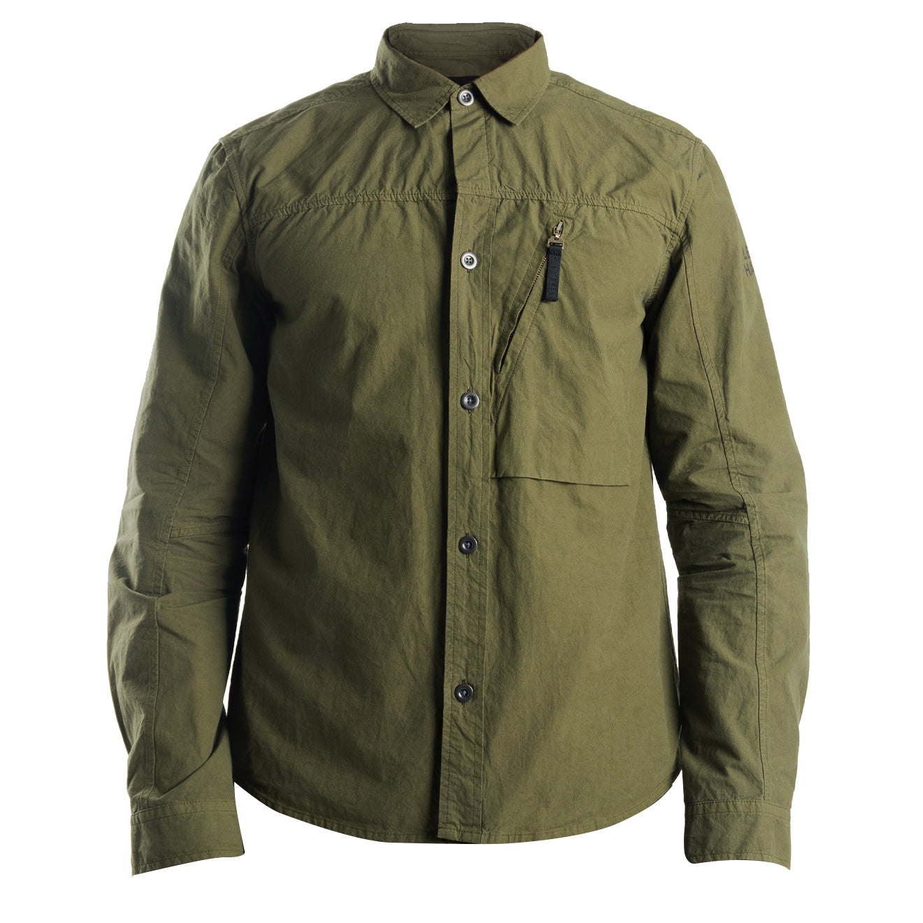 Left Hand Zip Pocket Shirt Olive Left Hand