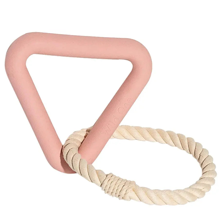 Wild One Triangle Tug Dog Toy Pink Wild One