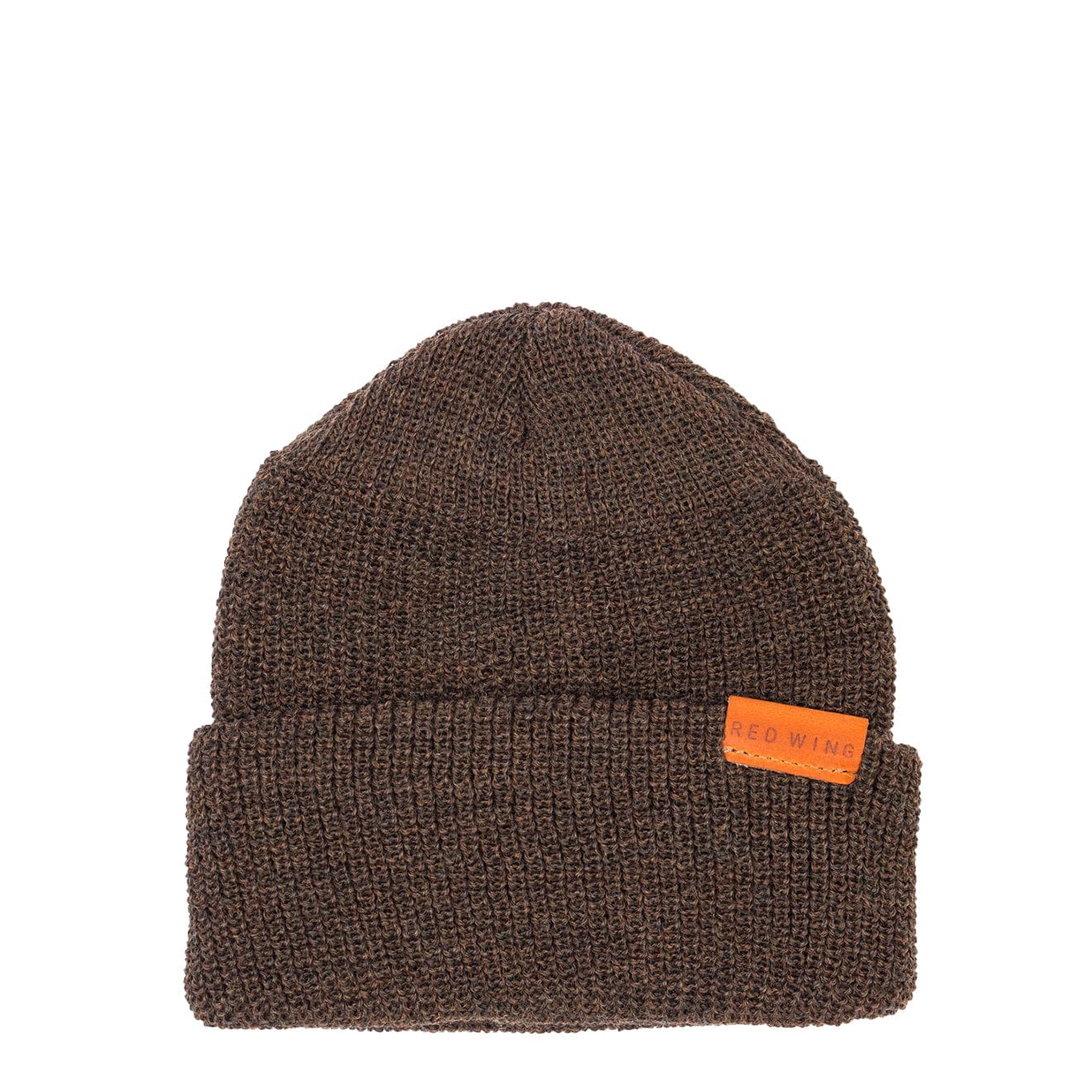 Red Wing Merino Wool Beanie Hat Brown Heather Red Wing