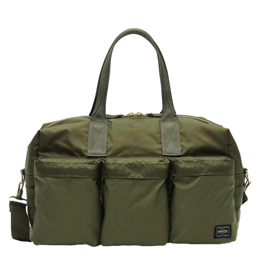 Porter-Yoshida and Co Force 2-Way Duffle Bag Olive Drab - Parasol Store