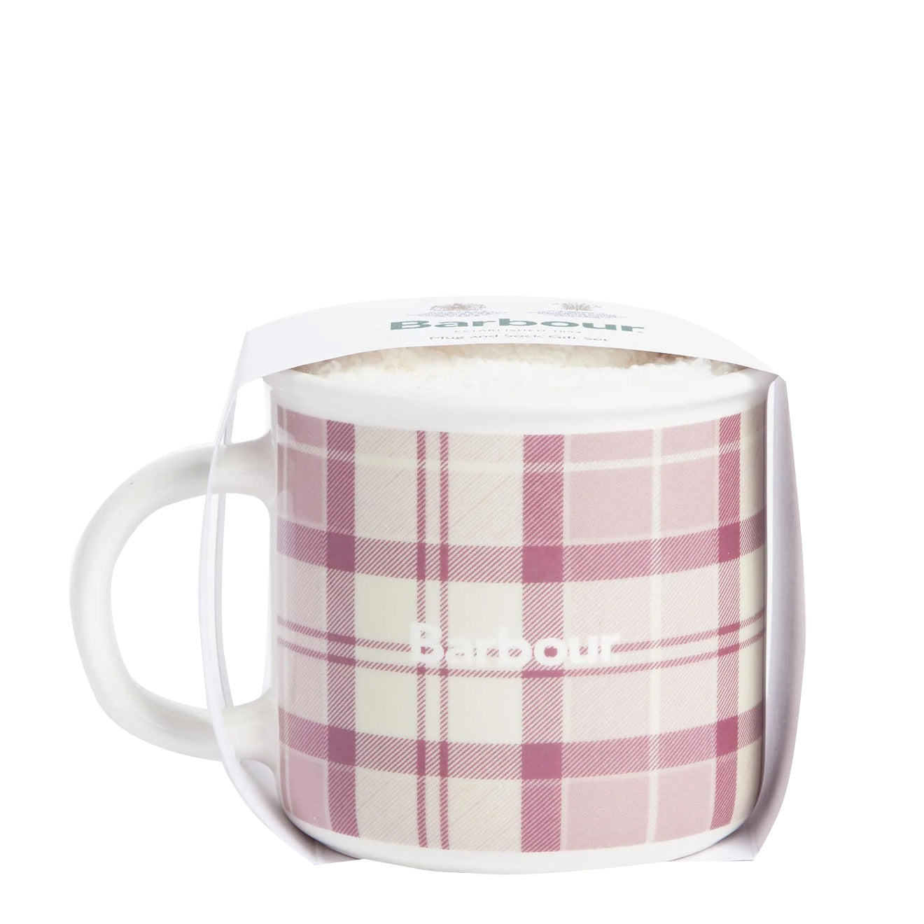 Barbour Womens Mug Sock Gift Set Dewberry Barbour