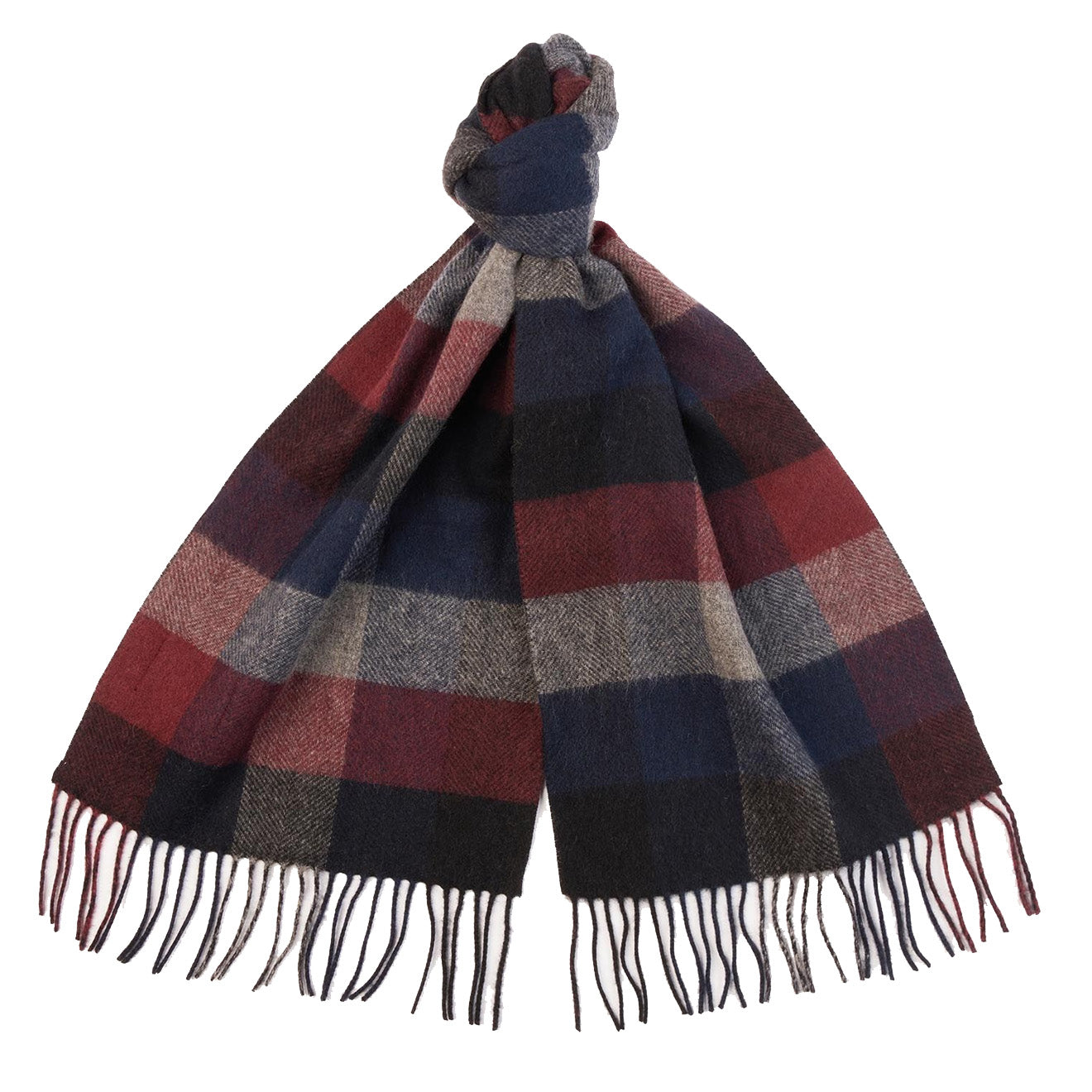 Barbour Largs Scarf Navy / Cordovan Barbour