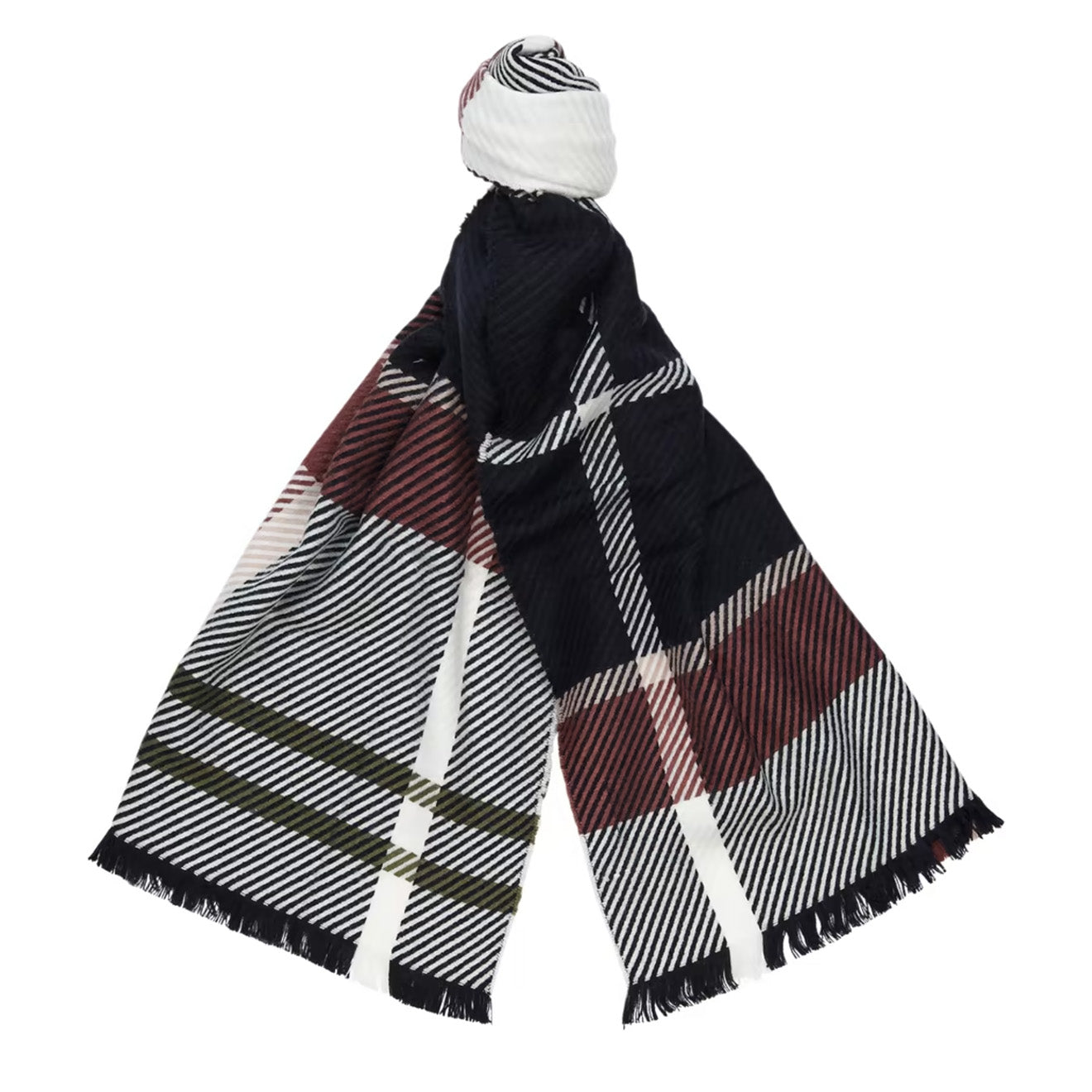 Barbour Womens Blair Tartan Scarf Midnight Barbour