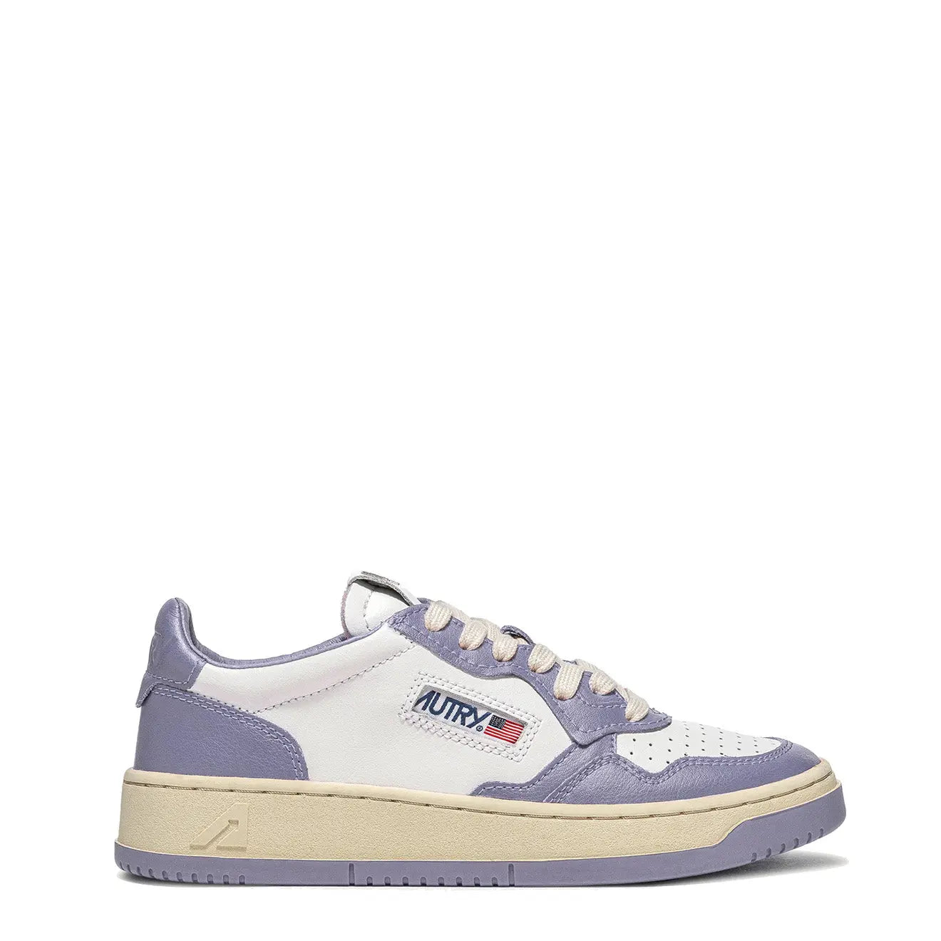 Autry Womens Medalist Low Trainers White / Lavender Autry