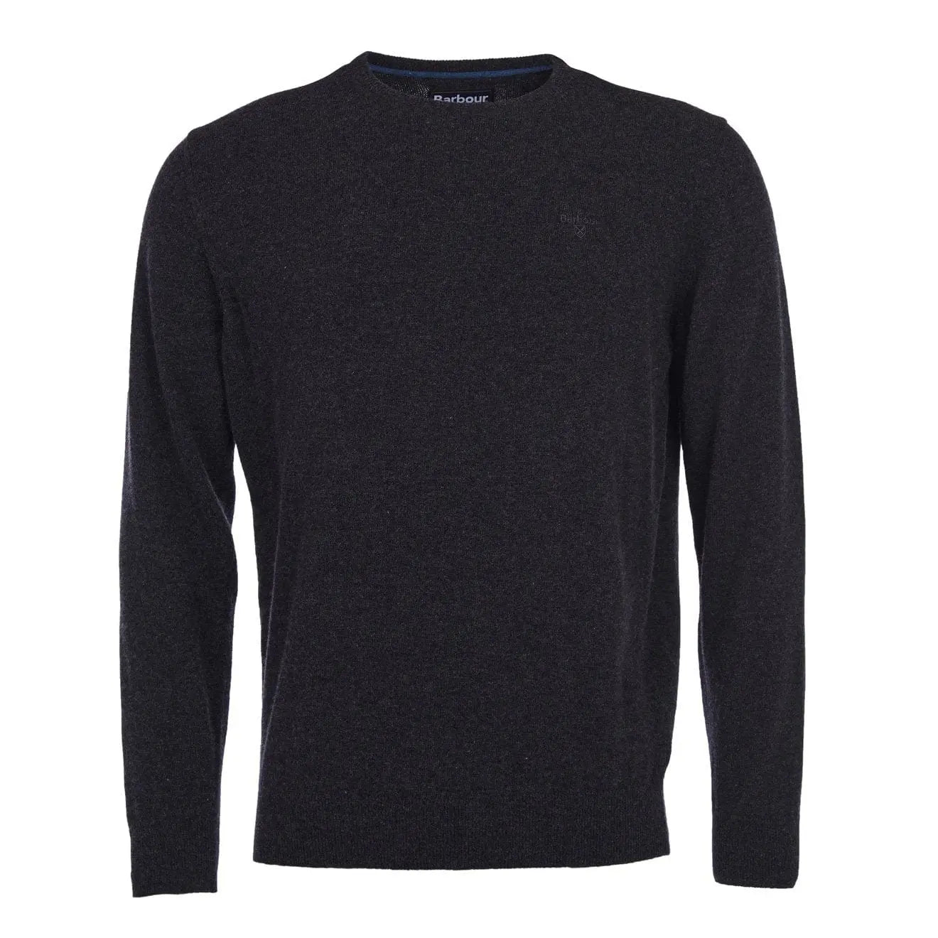 Barbour Essential Lambswool Crew Neck Charcoal - Parasol Store