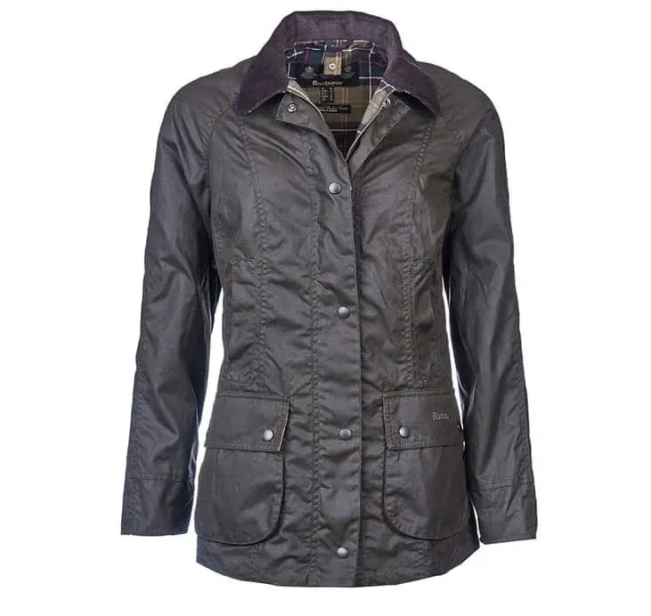 Barbour Womens Classic Beadnell Wax Jacket Olive Barbour