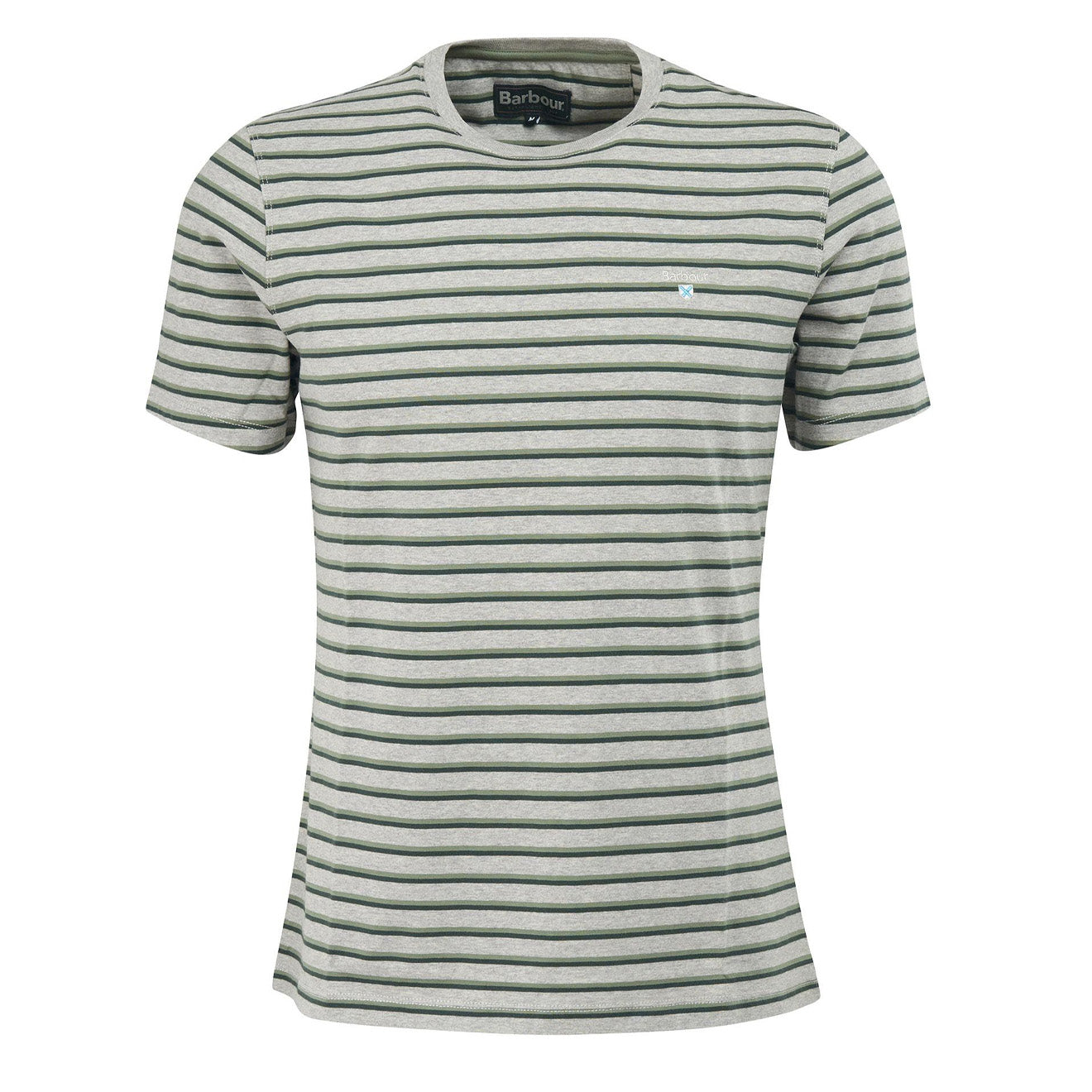 Barbour Ponte Striped T-Shirt Grey Marl Barbour