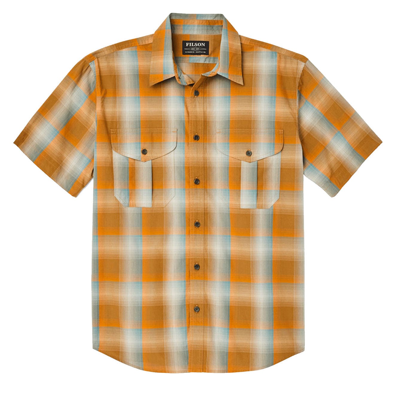 Filson SS Feather Cloth Shirt Dark Gold / Pine Filson