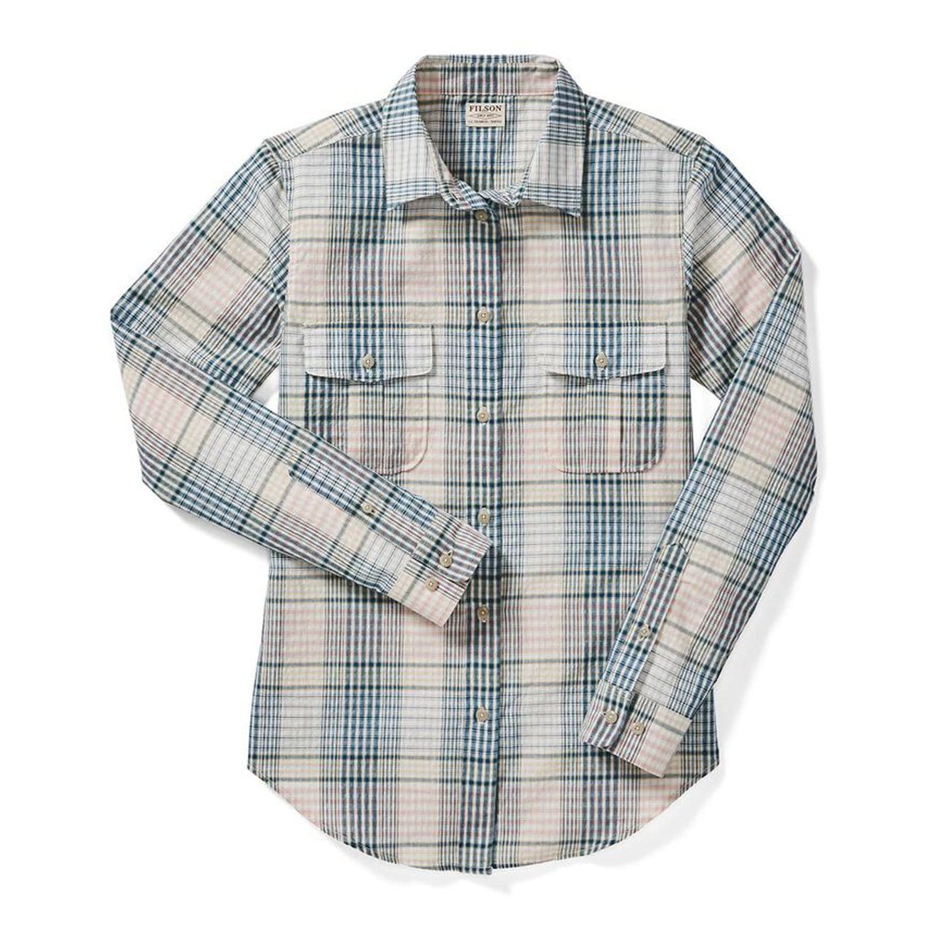 Filson Womens Conway Shirt Cream/Navy/Orchid Filson