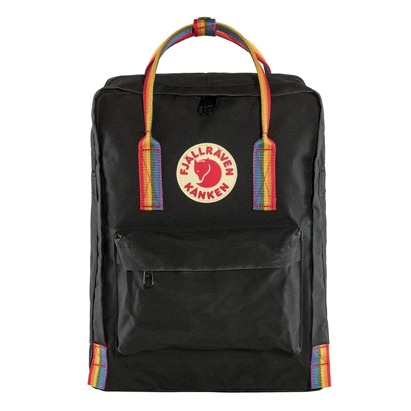 Fjallraven Kanken Classic Backpack Black Rainbow Pattern Fjallraven Kanken Bags