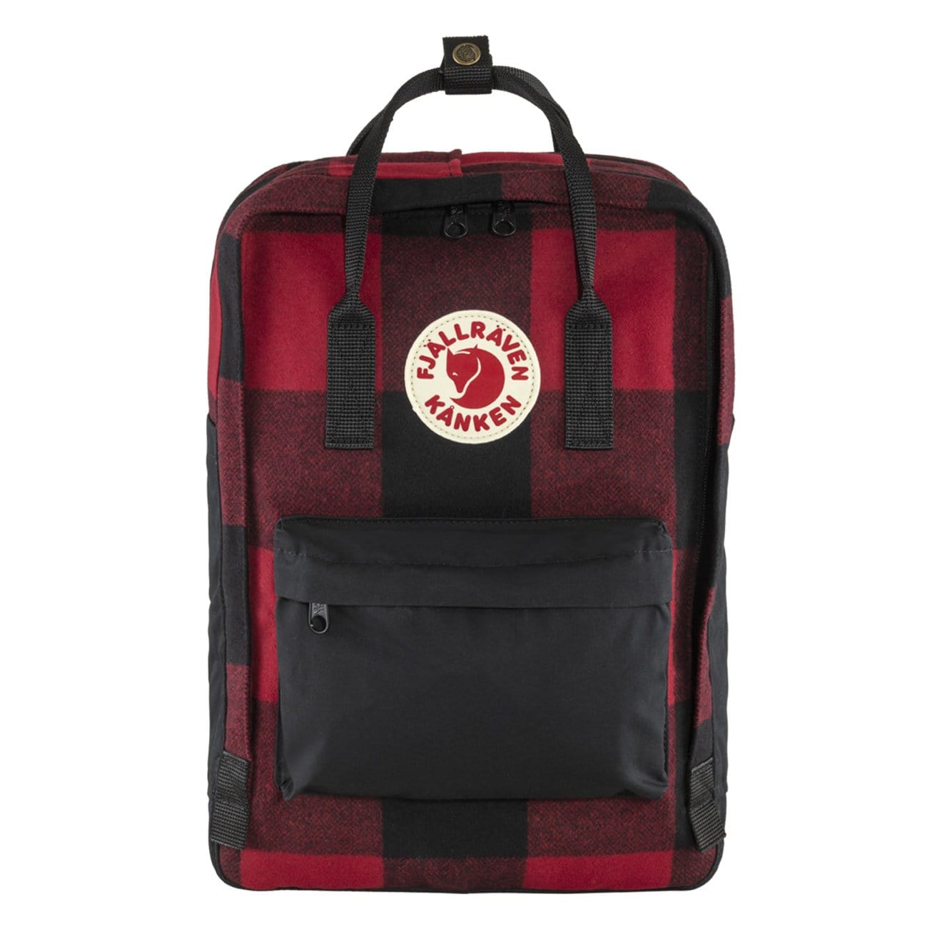 Fjallraven Kanken Re-Wool Laptop 15  Red / Black Fjallraven Kanken Bags