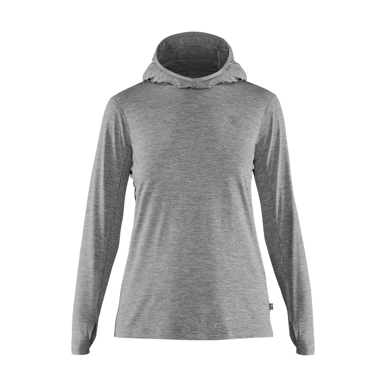 Fjallraven Womens Abisko Sun-Hoodie LS Hooded T-Shirt Shark Grey - Parasol Store