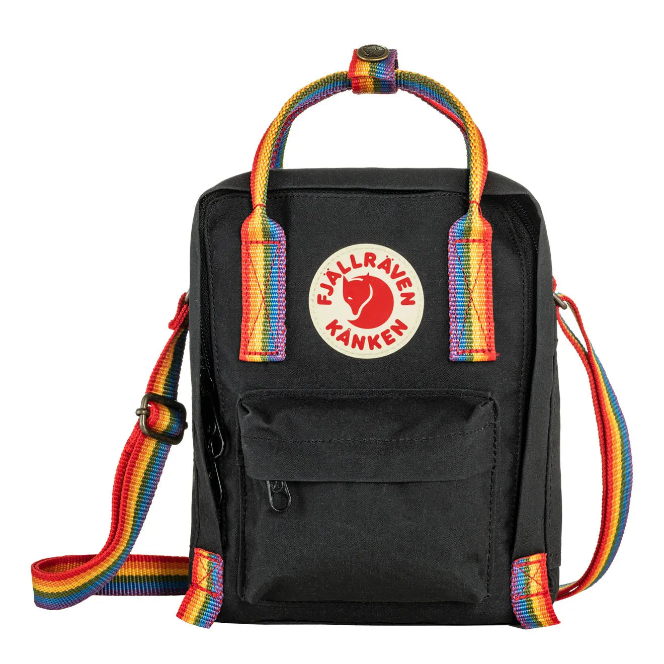 Fjallraven Kanken Rainbow Sling Black-Rainbow Pattern Fjallraven Kanken Bags