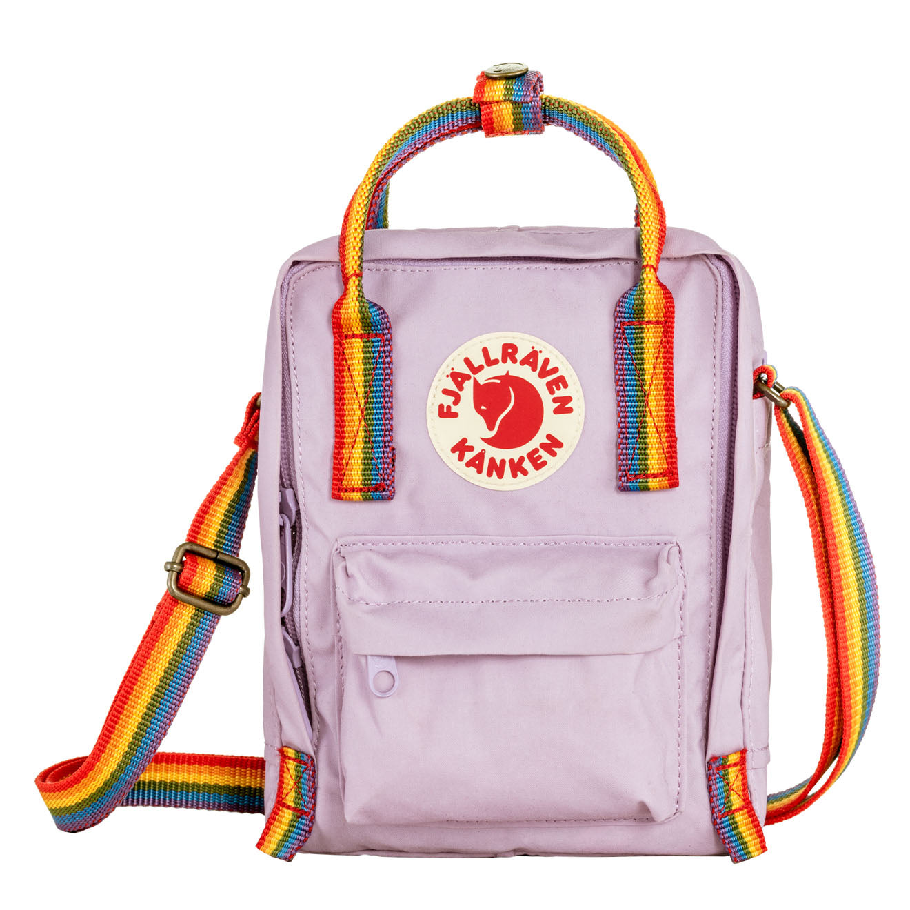 Fjallraven Kanken Rainbow Sling Pastel Lavender-Rainbow Fjallraven Kanken Bags