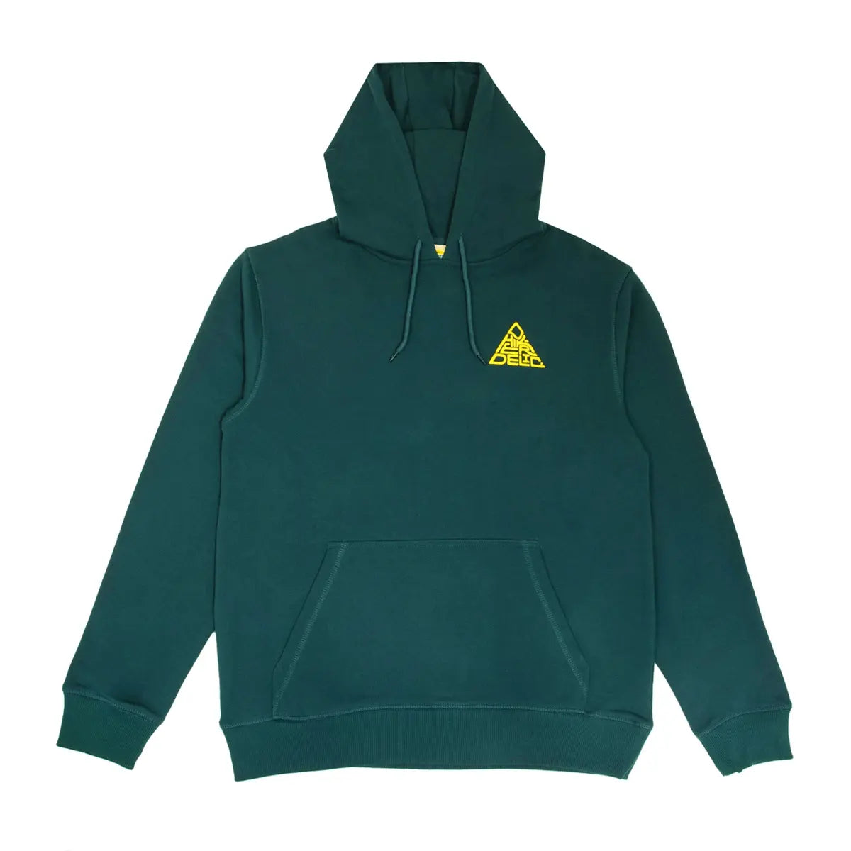 Hikerdelic Mountain Logo Hoodie Bottle Green - Parasol Store