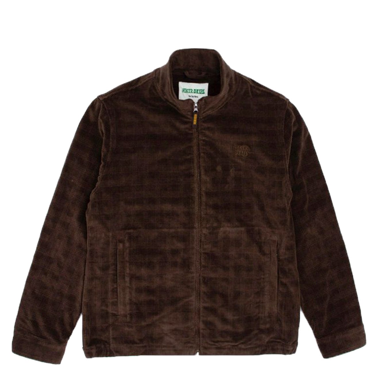 Hikerdelic Plaid Corduroy Track Jacket Brown Hikerdelic