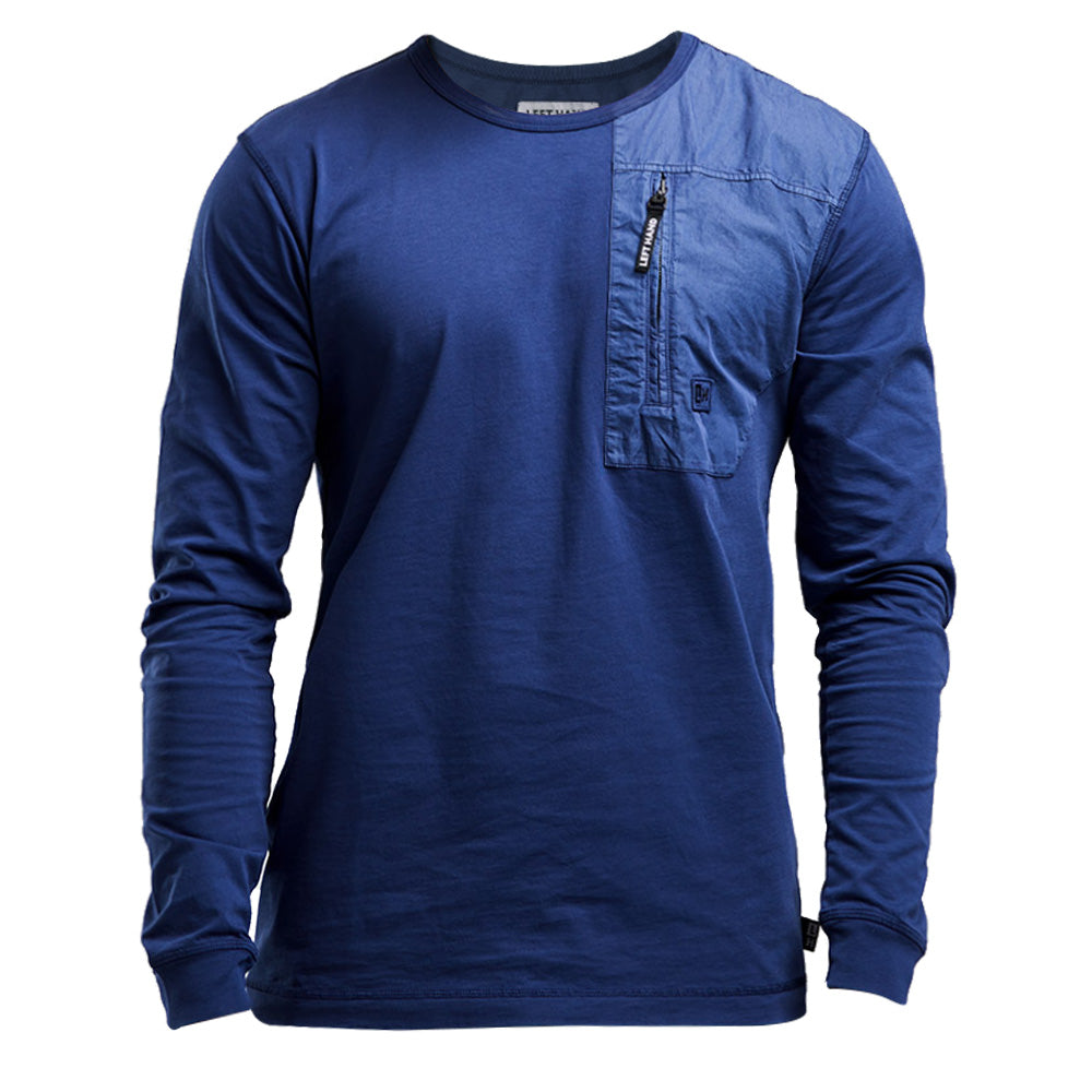 Left Hand L/S Patch Pocket Tee Navy Left Hand