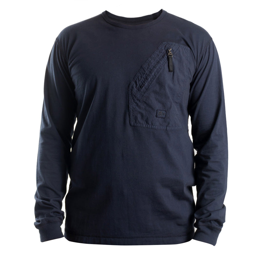 Left Hand L/S Pocket Tee Navy Left Hand