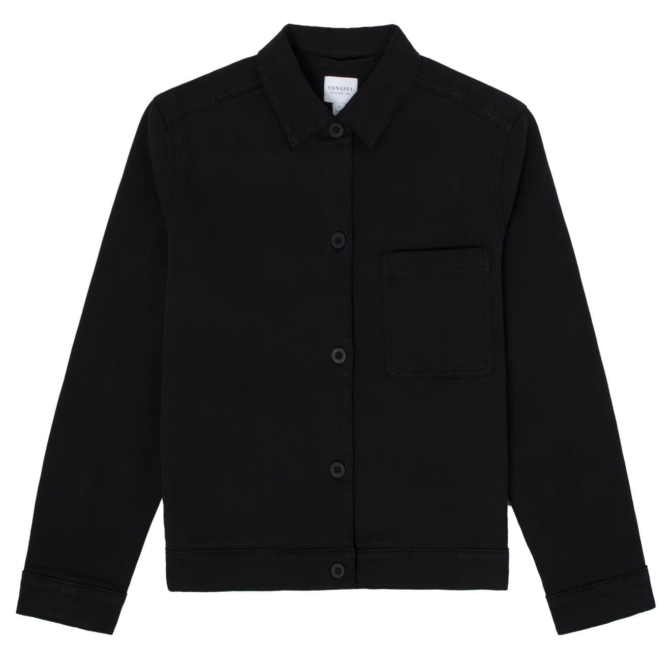 Sunspel Womens Chore Jacket Black Sunspel