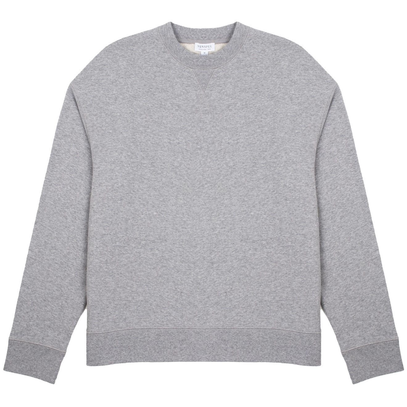 Sunspel Womens Loopback Sweatshirt Grey Melange Sunspel