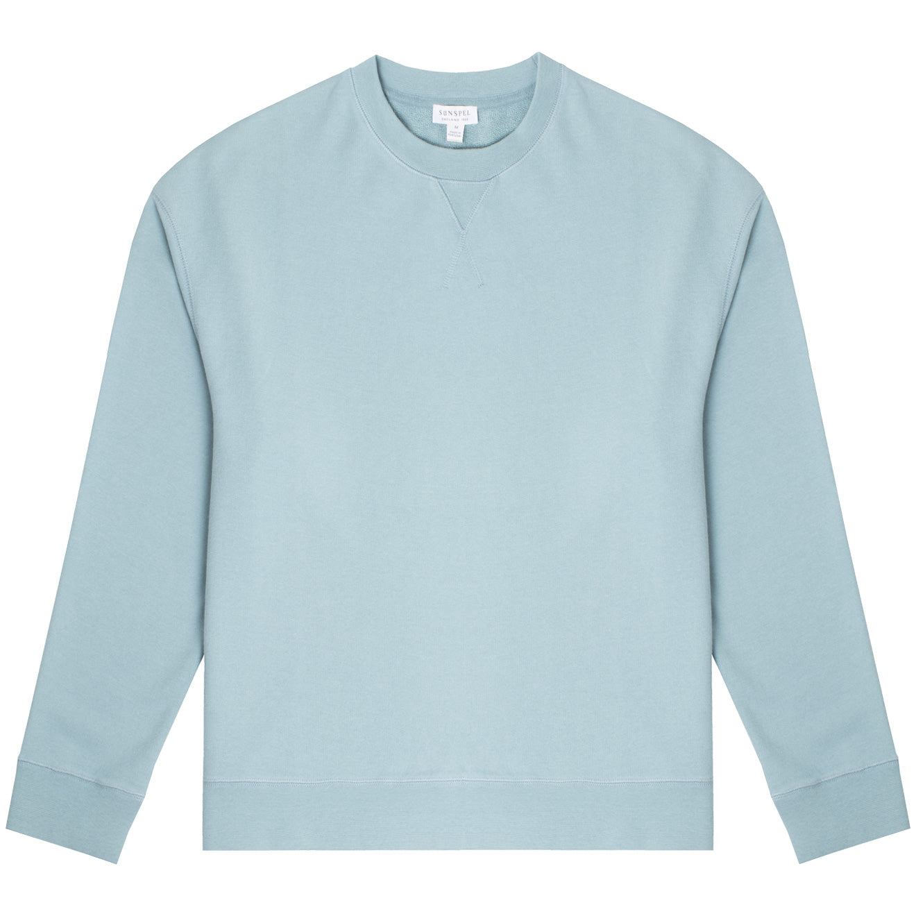 Sunspel Womens Loopback Sweatshirt Storm Blue Sunspel