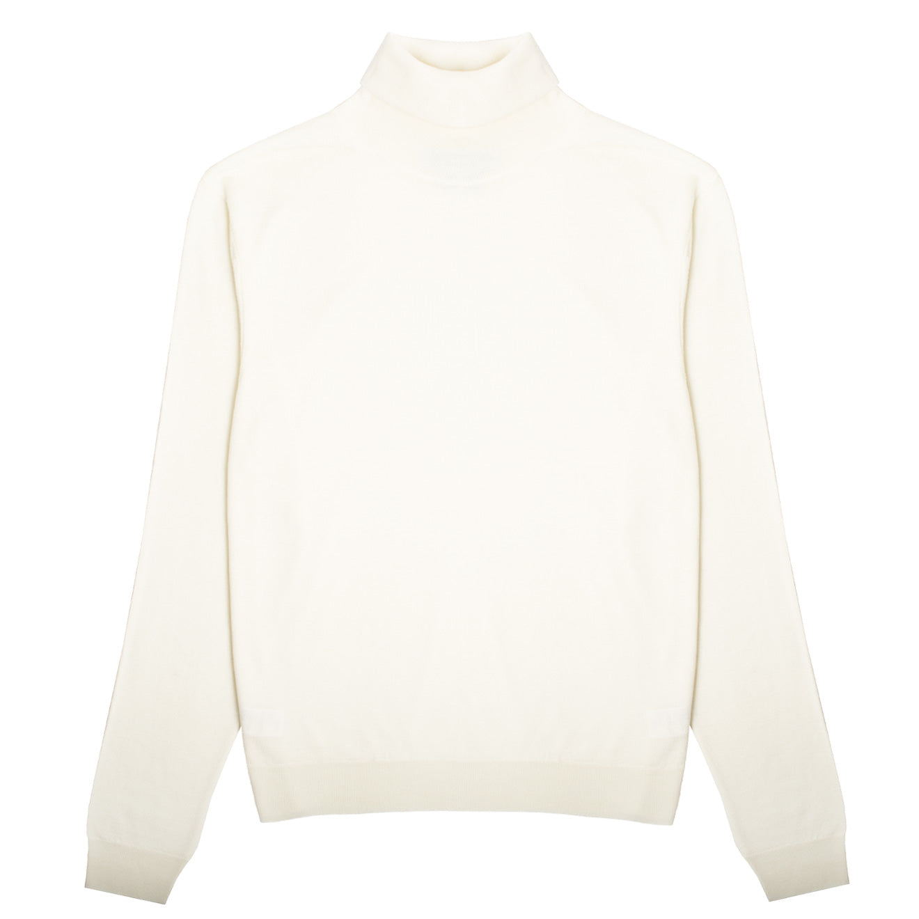 Sunspel Womens Merino Silk Roll Neck Sweater Ivory Sunspel