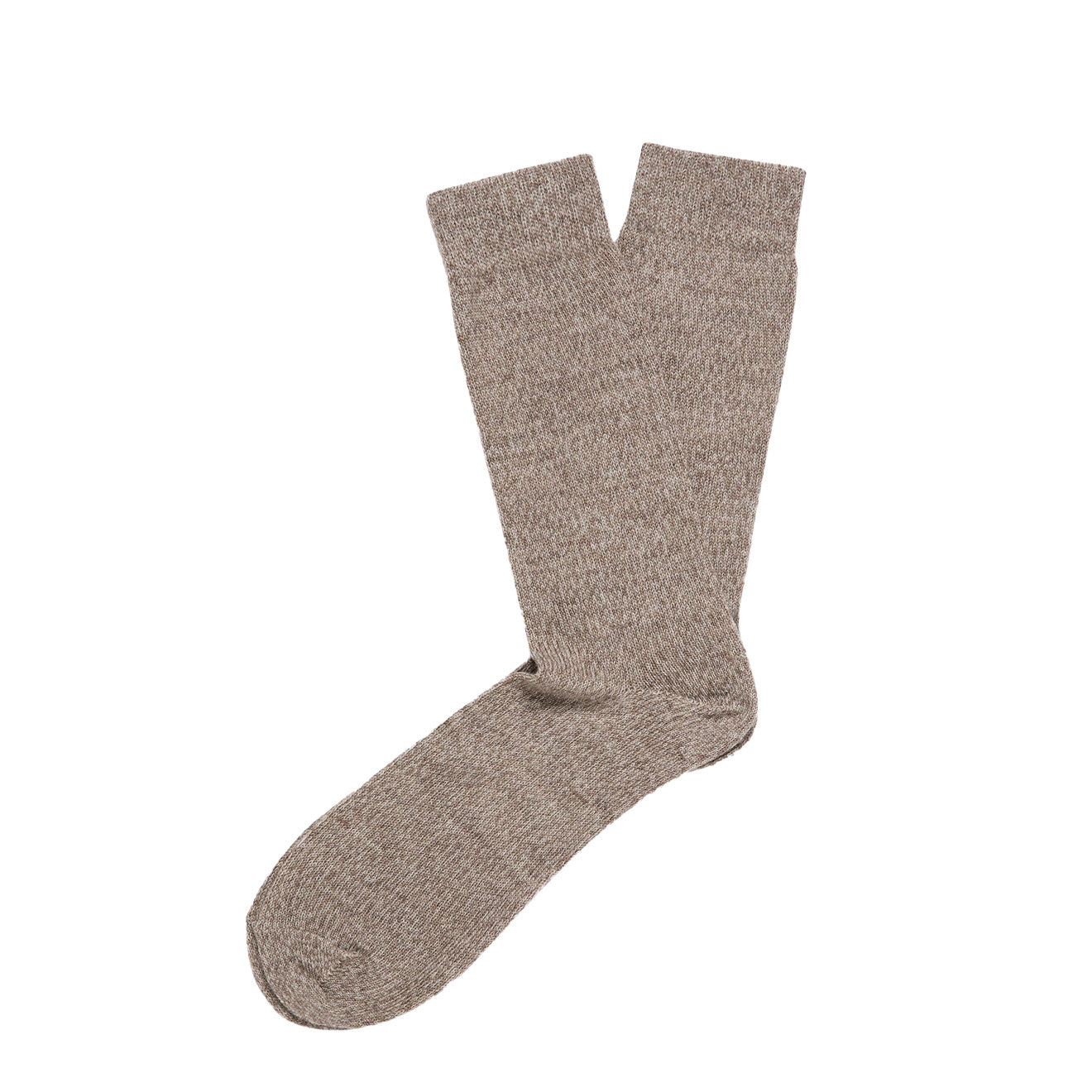 Sunspel Merino Wool Socks Umber Brown Twist Sunspel