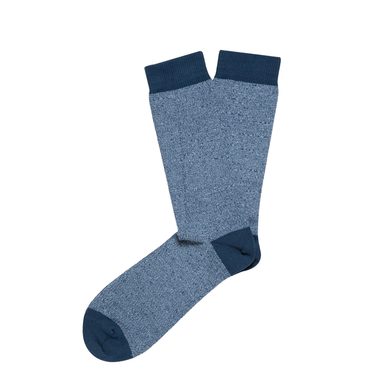 Sunspel Organic Cotton Socks Teal / Storm Blue Twist Sunspel