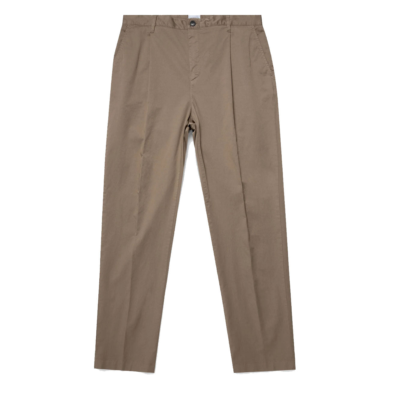 Sunspel Pleated Twill Trouser Dark Stone Sunspel