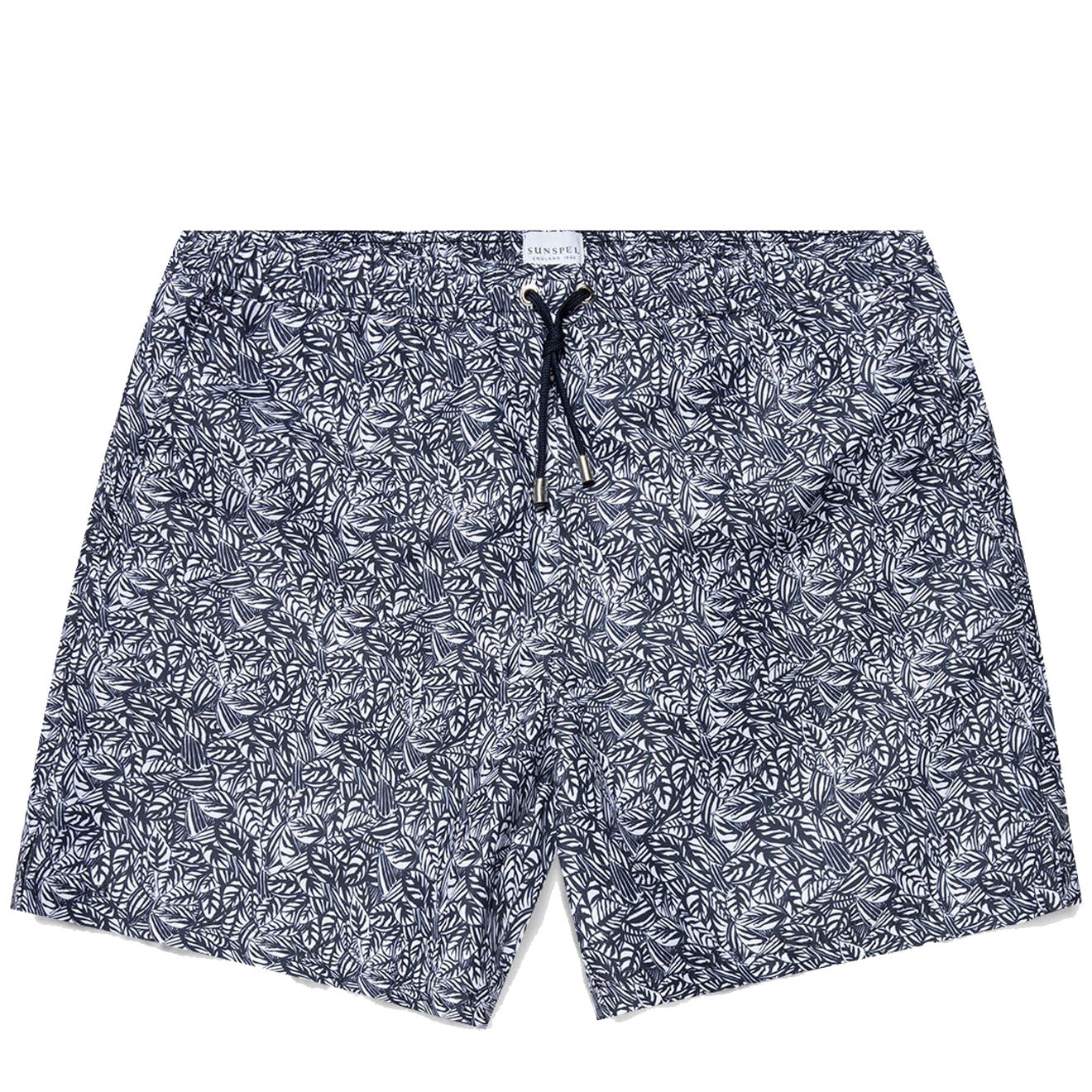 Sunspel Swim Shorts Navy Tropics Print Sunspel