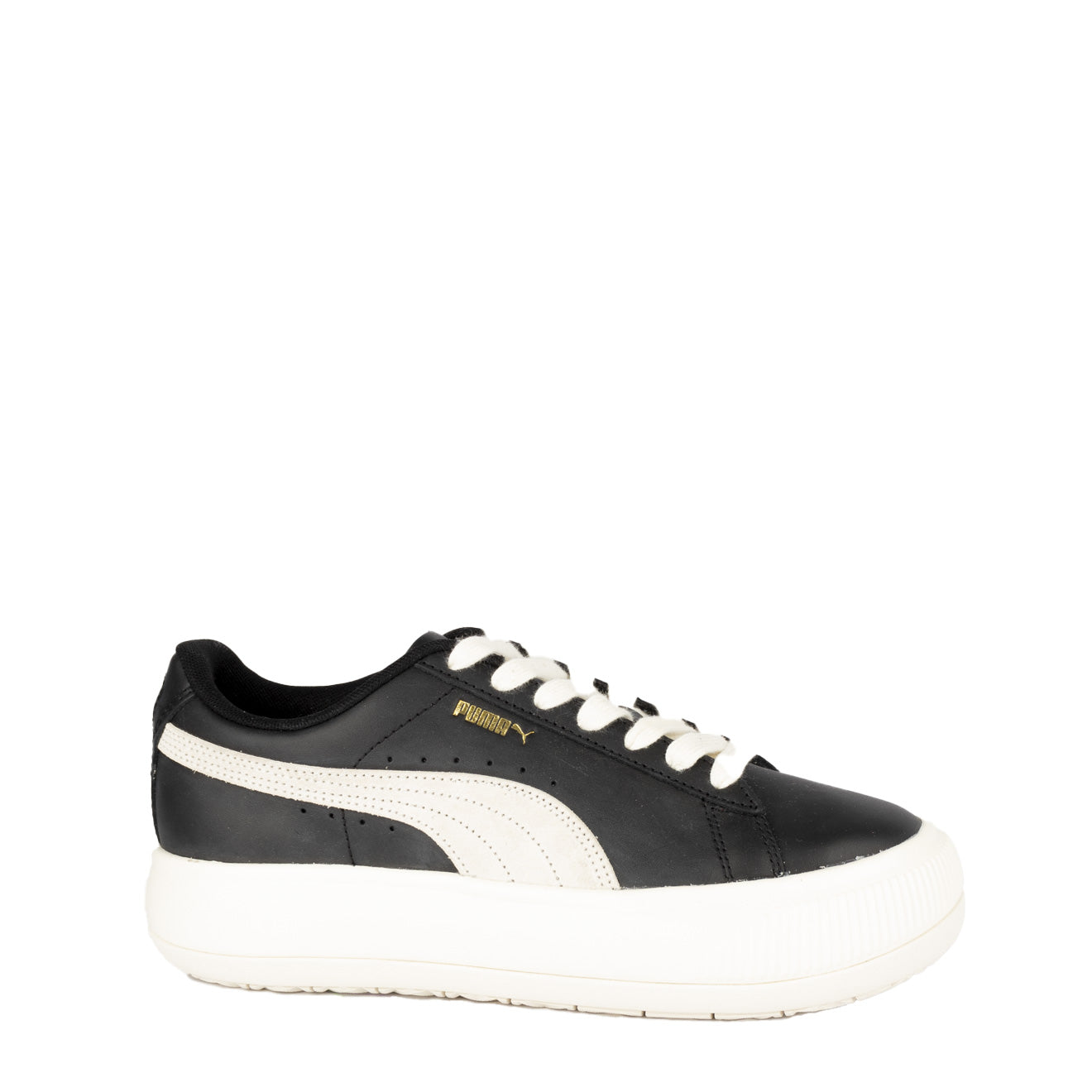 Puma Womens Suede Mayu Trainer  Black / Marshmallow Puma