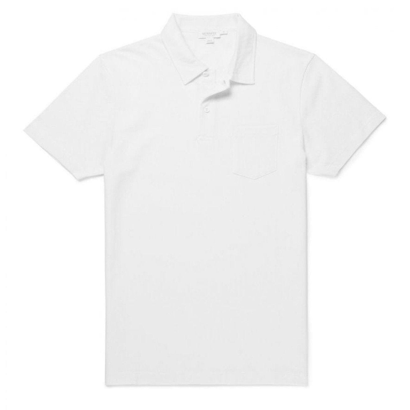 Sunspel Riviera S/S Polo Shirt White | Parasol Store