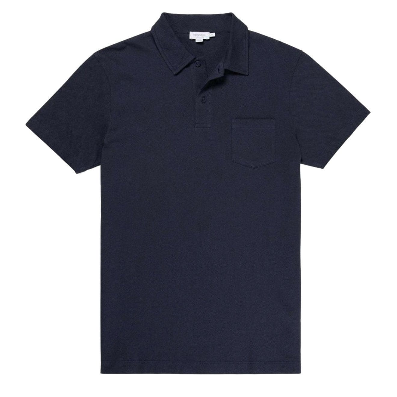 Sunspel Riviera S/S Polo Shirt Navy Sunspel